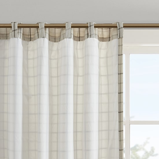 Madison Park Salford Rod Pocket Light-Filtering Single Curtain Panel