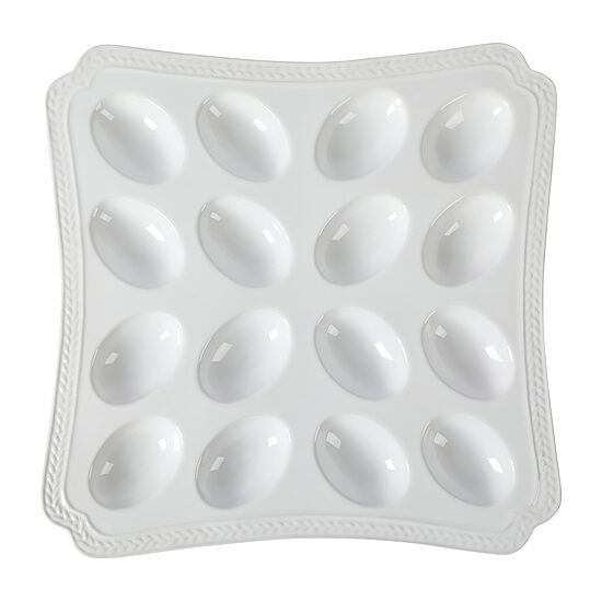 Martha Stewart Square Deviled Egg Stoneware Serving Plate