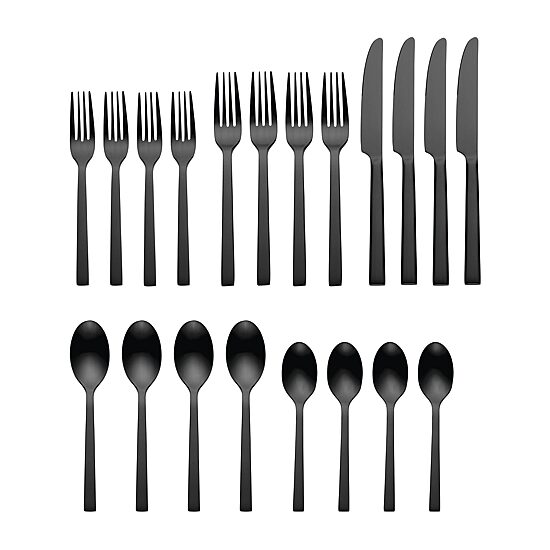 Oneida Chef's Table Black 20-pc. Everyday Flatware Set