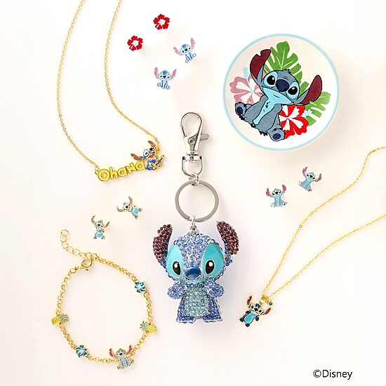 Disney Classics Womens Flower Lilo & Stitch 2 Pair Earring Set