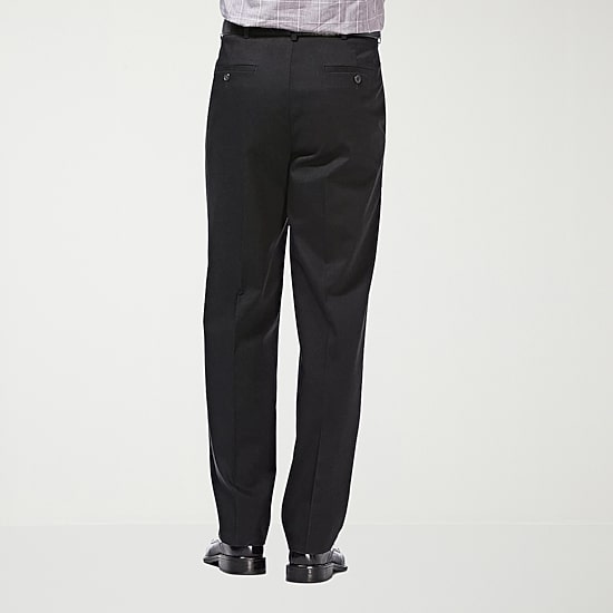 Haggar Premium No Iron Khaki Mens Classic Fit Pleated Pant