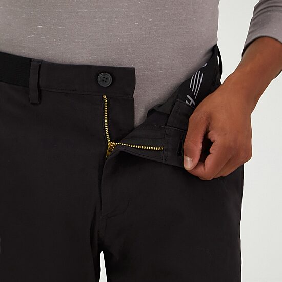 Haggar Iron Free Premium Khaki 5 Pocket Mens Comfort Waistband Straight Fit Flat Front Pant