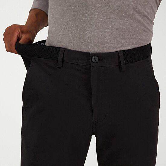 Haggar Iron Free Premium Khaki 5 Pocket Mens Comfort Waistband Straight Fit Flat Front Pant