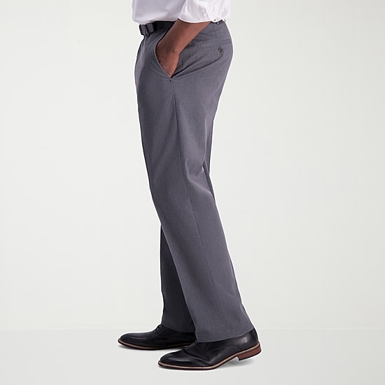 Haggar Iron Free Premium Khaki Mens Classic Fit Flat Front Pant