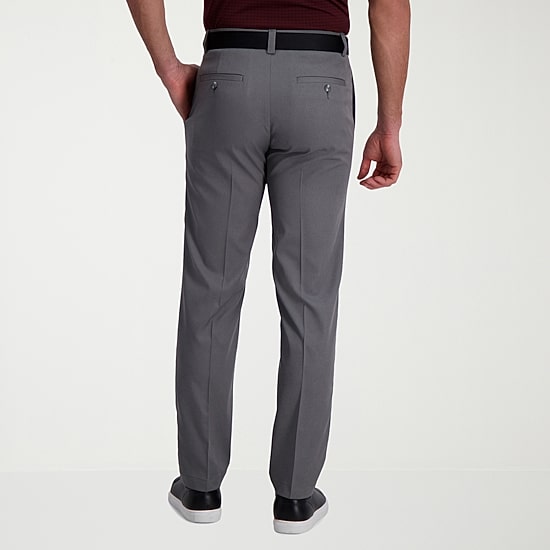 Haggar Cool Right Performance Flex Mens Comfort Waistband Straight Fit Flat Front Pant