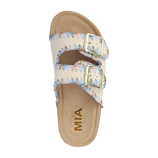Mia Girl Lil Chrisse Little & Big Kid Girls Adjustable Strap Footbed Sandals