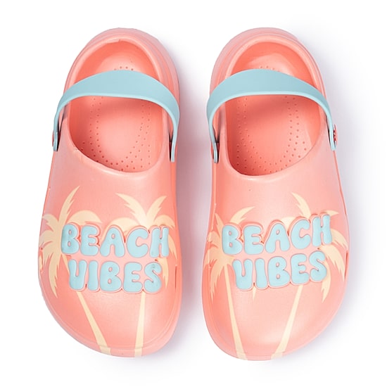 Ground Up Beach Vibes Little & Big Kid Unisex Round Closed Toe Clogs