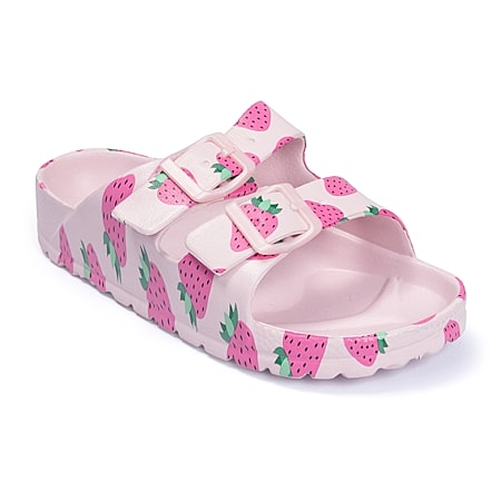 Ground Up Little & Big Kid Girls Strawberry Slide Sandals, Color