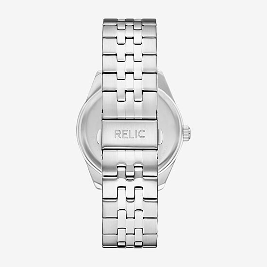 Relic By Fossil Mens Silver Tone 2-pc. Watch Boxed Set Zr97033