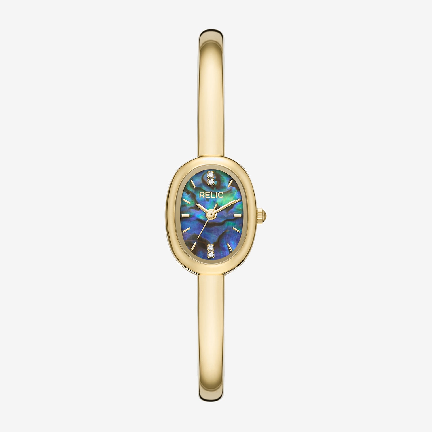 Relic By Fossil Womens Gold Tone Bracelet Watch Zr34680