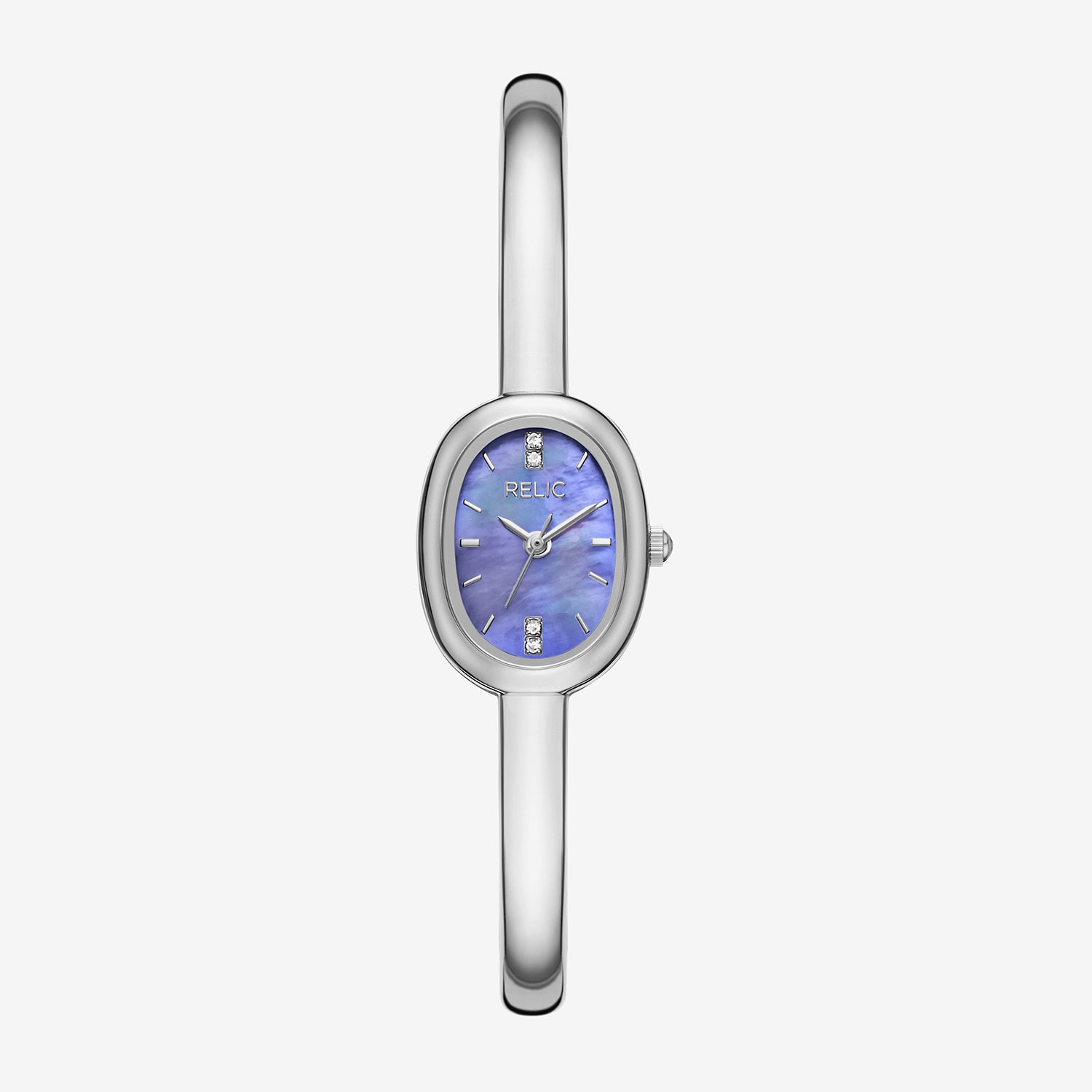 Relic By Fossil Womens Silver Tone Bracelet Watch Zr34682