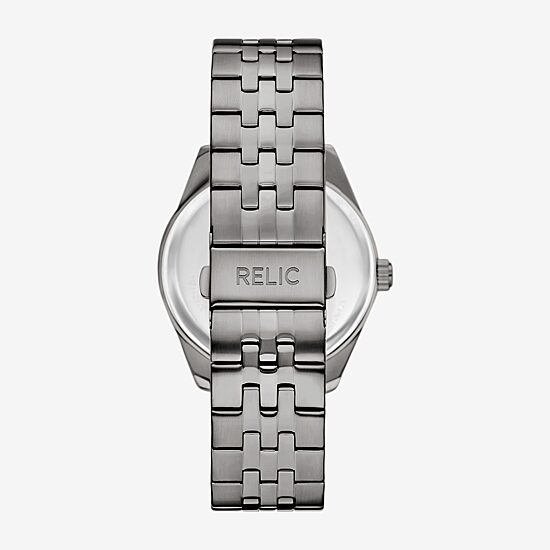 Relic By Fossil Mens Black 2-pc. Watch Boxed Set Zr97032