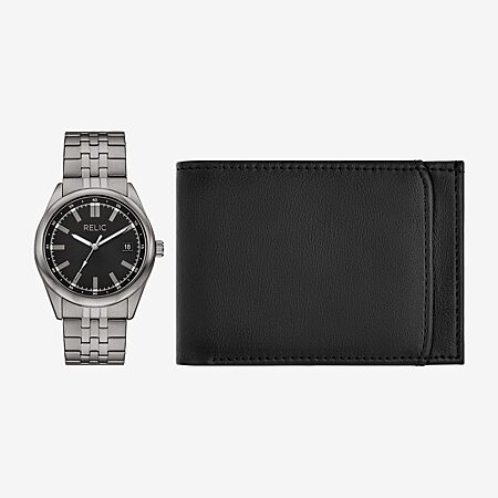 Relic By Fossil Mens Black Strap Watch Zr16031 - JCPenney