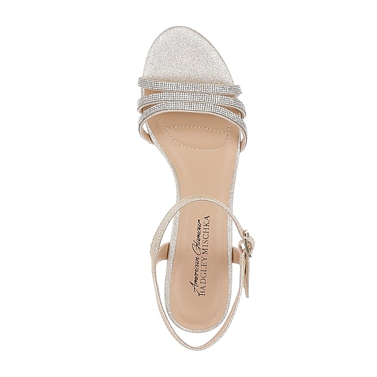 American Glamour Badgley Mischka Womens Kan Heeled Sandals