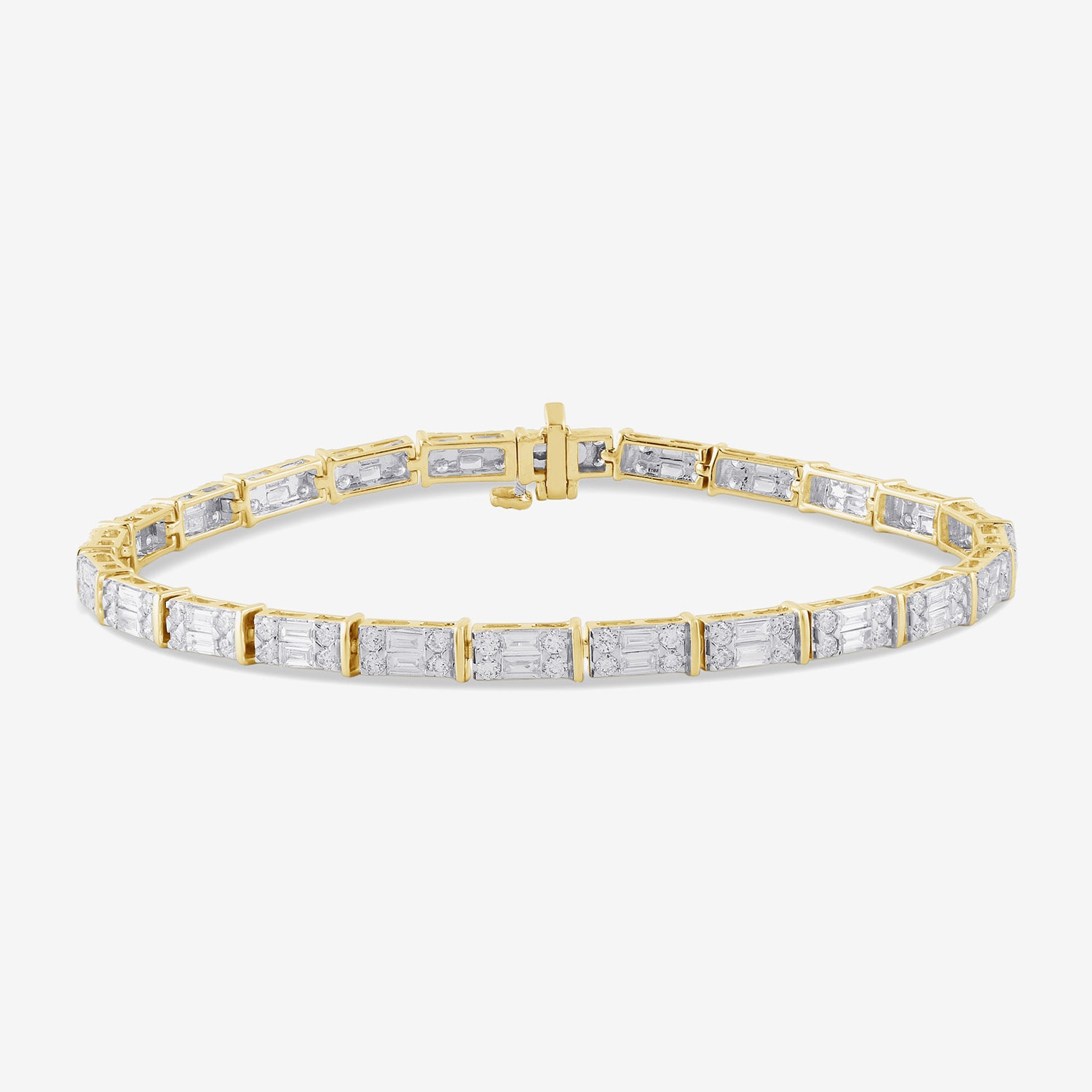 Womens 3 CT. T.W. Lab Grown White Diamond 10K Gold Tennis Bracelet