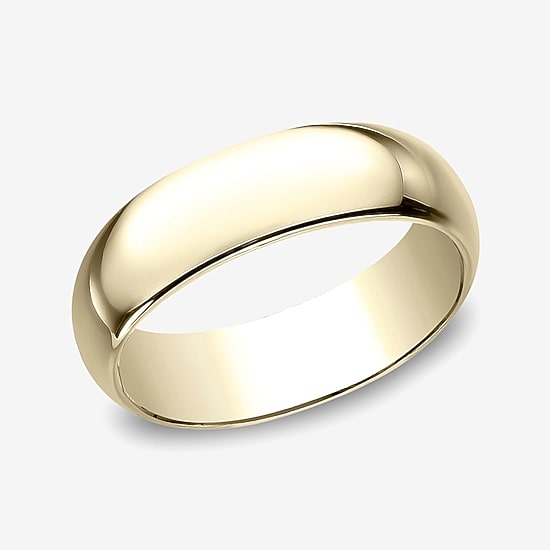 Mens 7MM 10K Gold Wedding Band