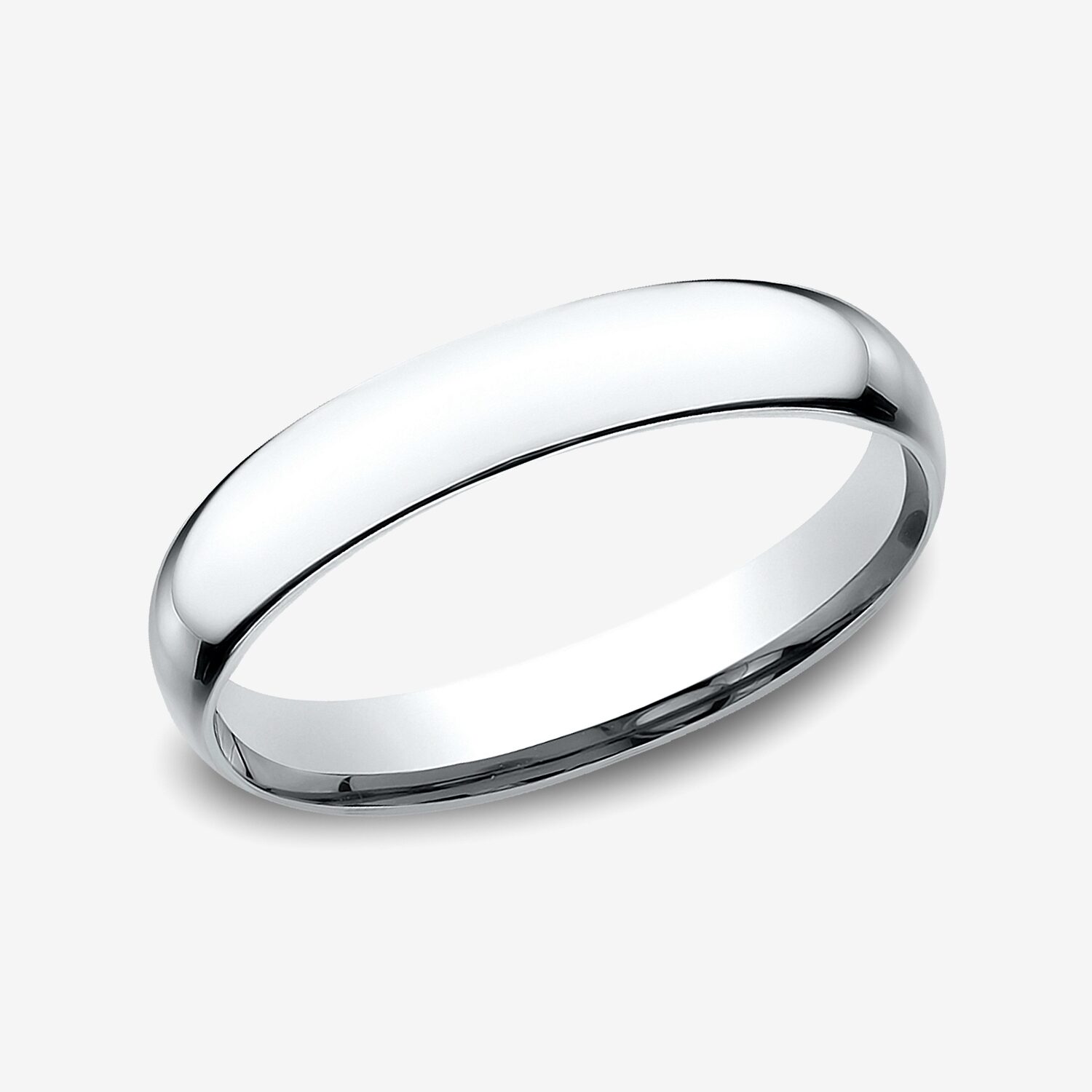 Womens 14K White Gold 3MM Light Comfort-Fit Wedding Band