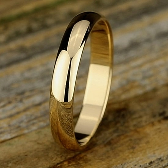 4mm 10K Gold Wedding Band