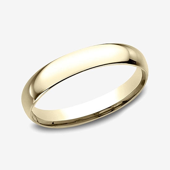 Womens 10K Yellow Gold 3MM Comfort-Fit Wedding Band