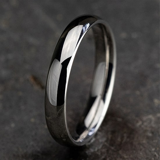 Womens 10K Yellow Gold 4MM Comfort-Fit Wedding Band