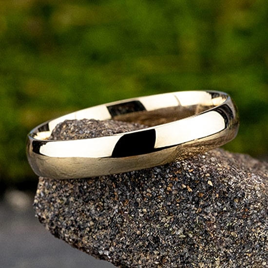14K Gold 4MM Light Comfort-Fit Wedding Band