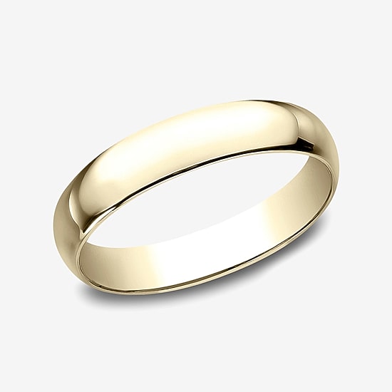 Mens 4MM 10K Gold Wedding Band