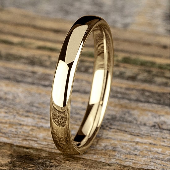 Unisex Adult 3.5MM 10K Gold Wedding Band