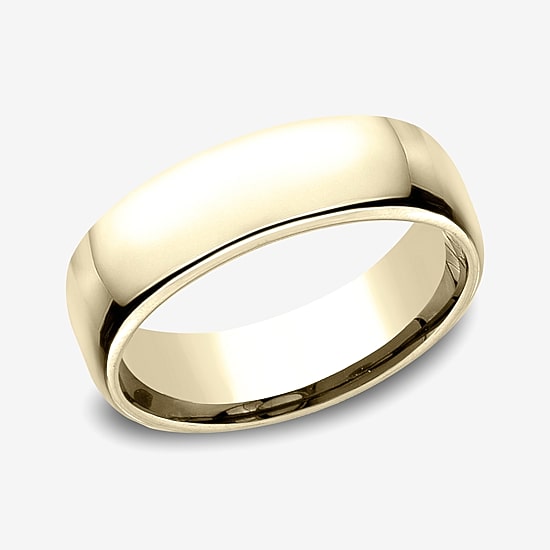 Unisex Adult 6.5MM 10K Gold Wedding Band