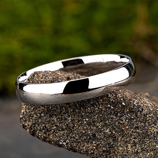 Unisex Adult 4MM Platinum Wedding Band