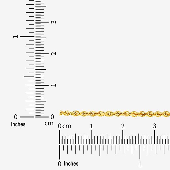 Womens 14K Gold 24 Inch Rope Chain Necklace