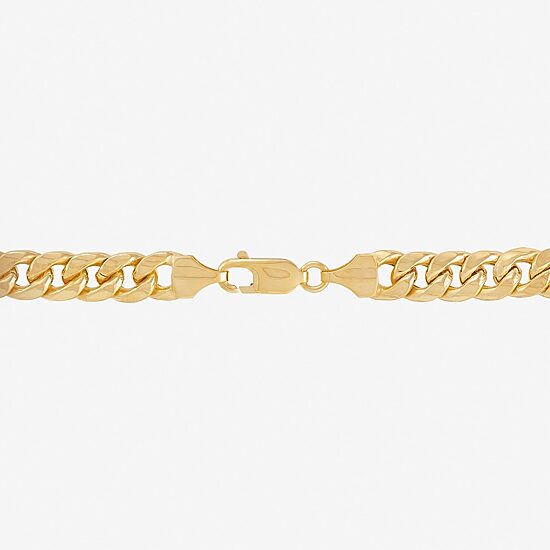 Made in Italy Mens 10K Gold 22 Inch Cuban Chain Necklace