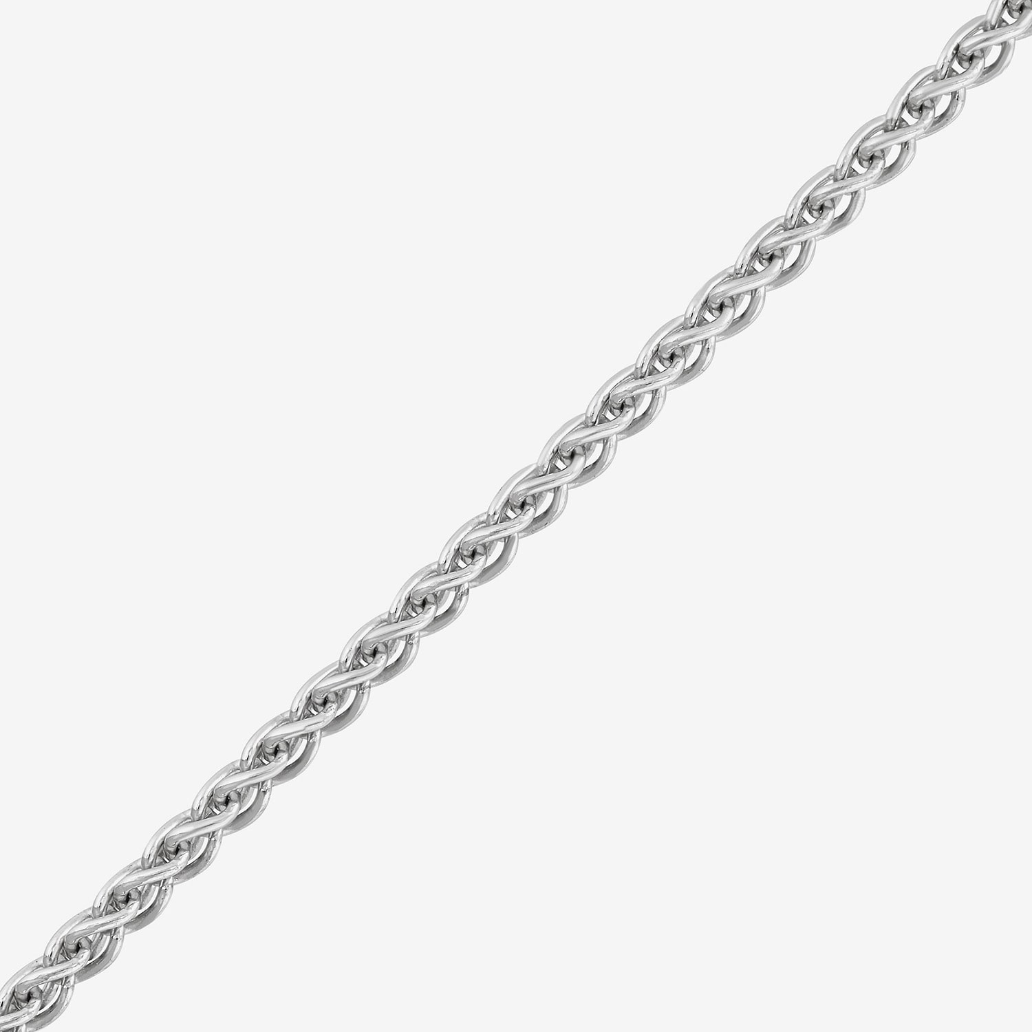 Made in Italy Womens Sterling Silver Inch Wheat Chain Necklace
