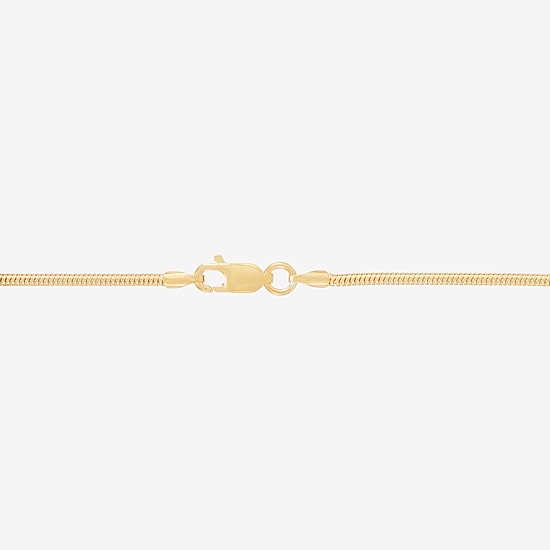 Made in Italy Womens 14K Gold Over Silver 18 Inch Snake Chain Necklace