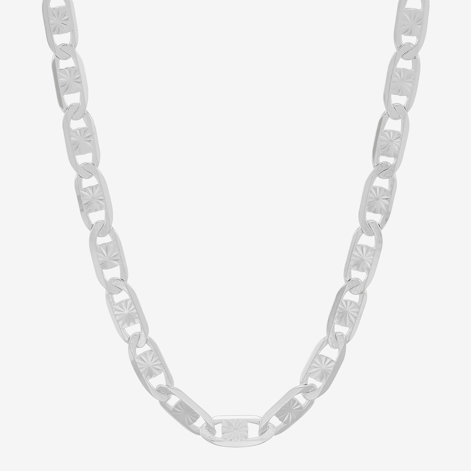 Made in Italy Mens Sterling Silver 20 Inch Valentino Chain Necklace