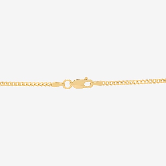 Cross Mens 14K Gold Over Silver Cross 22 Inch Pendant Necklace