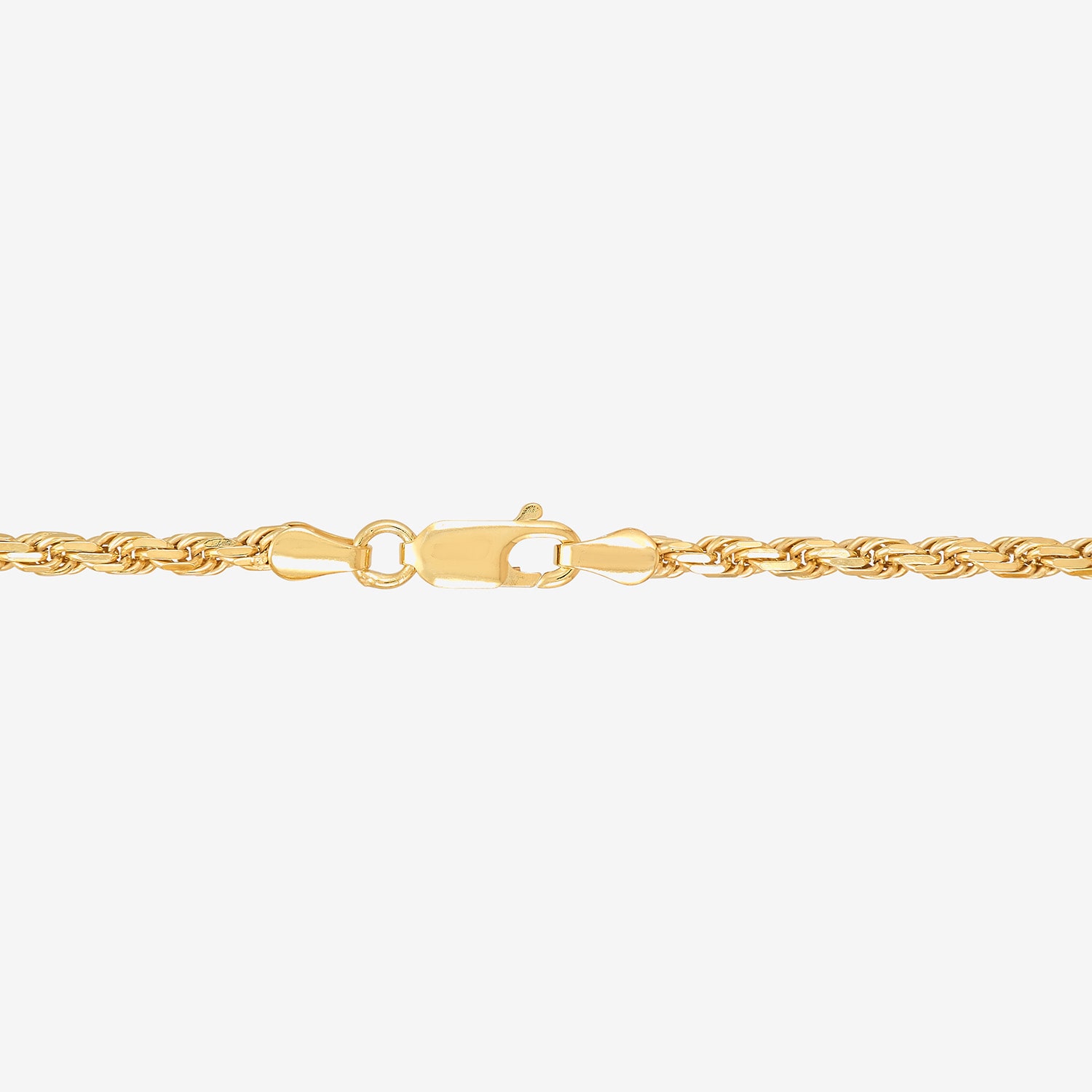 Made in Italy Womens 14K Gold Over Silver 20 Inch Rope Chain Necklace