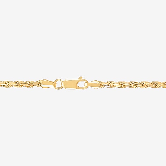 Made in Italy Womens 14K Gold Over Silver 20 Inch Rope Chain Necklace