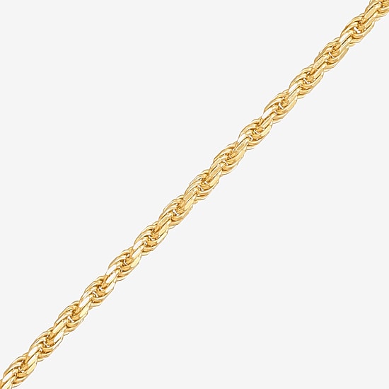 Made in Italy Womens 14K Gold Over Silver 20 Inch Rope Chain Necklace