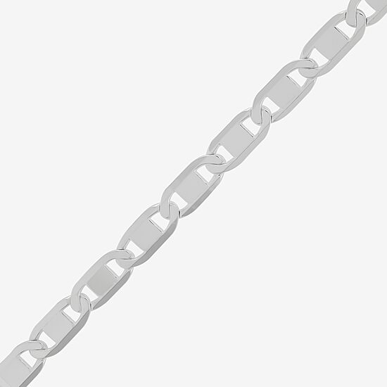 Made in Italy Mens Sterling Silver 20 Inch Mariner Chain Necklace