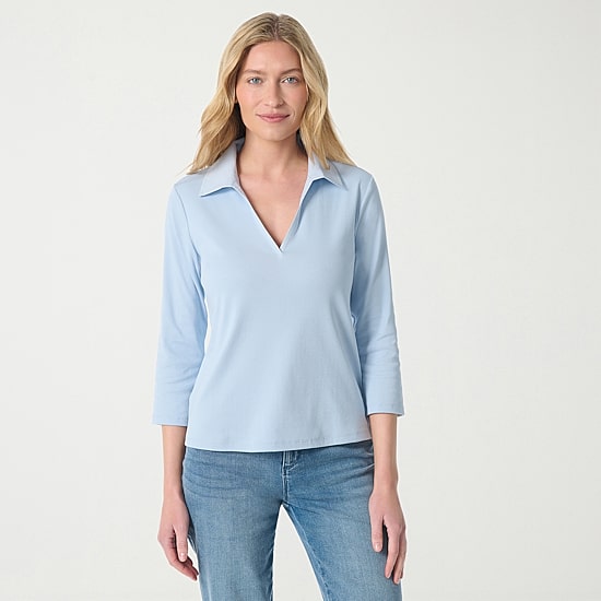Gloria Vanderbilt Women's 3/4 Sleeve Neve Shirt