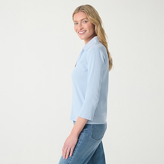Gloria Vanderbilt Women's 3/4 Sleeve Neve Shirt
