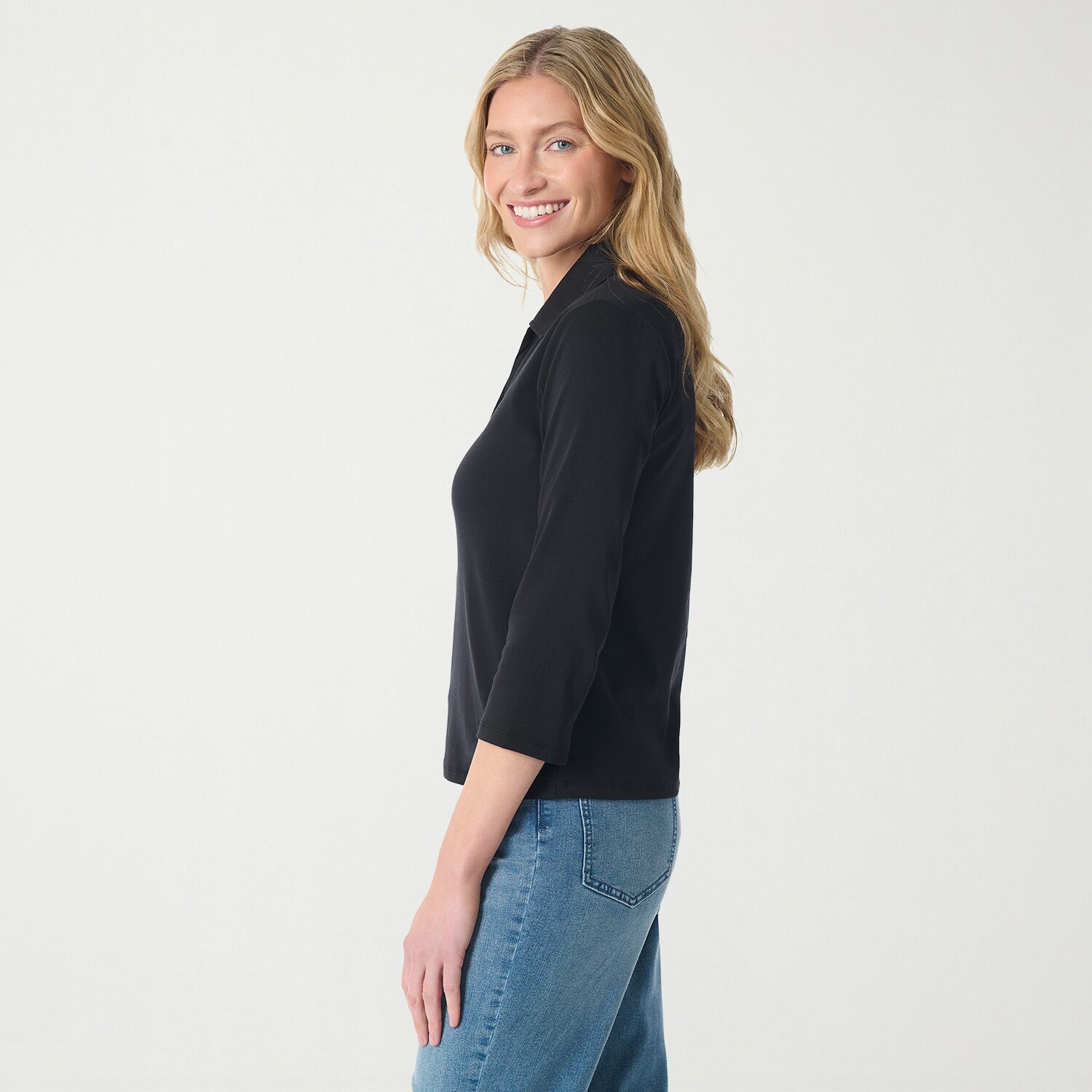Gloria Vanderbilt Women's 3/4 Sleeve Neve Shirt