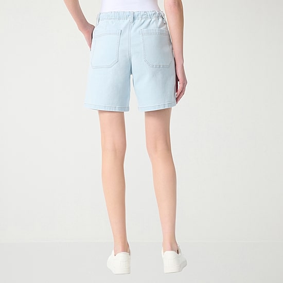 Gloria Vanderbilt Womens 7" Mid Rise Denim Short