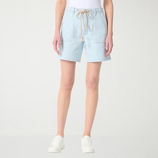 Gloria Vanderbilt Womens 7" Mid Rise Denim Short