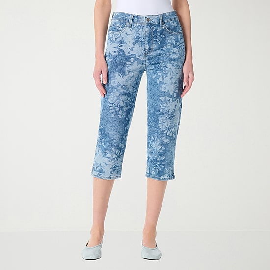 Gloria Vanderbilt Amanda Womens High Rise Stretch Fabric Capri Jean