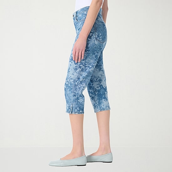 Gloria Vanderbilt Amanda Womens High Rise Stretch Fabric Capri Jean