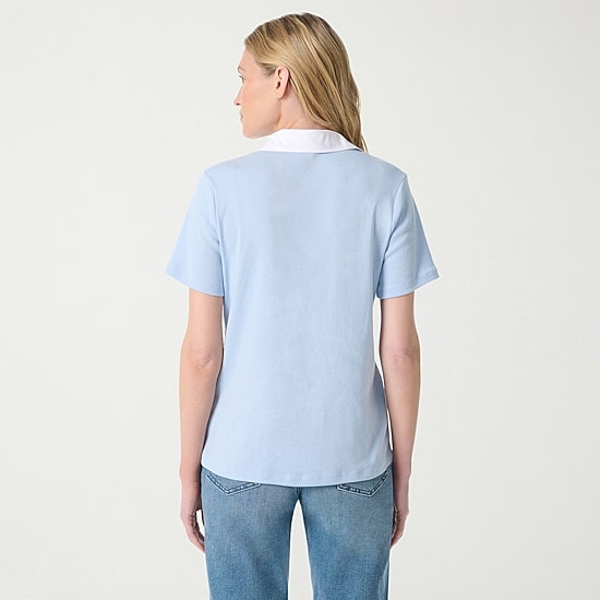 Gloria Vanderbilt Womens Short Sleeve Layered Top