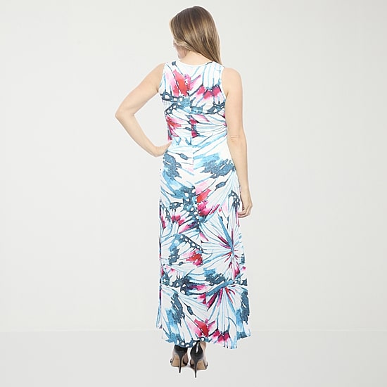 24seven Comfort Apparel Womens Scoop Neck Sleeveless Maxi Dress