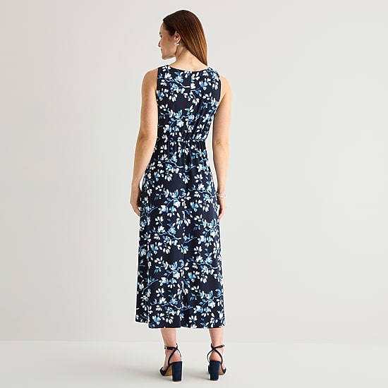 Studio 1 Womens Keyhole Neck Sleeveless Maxi Dress
