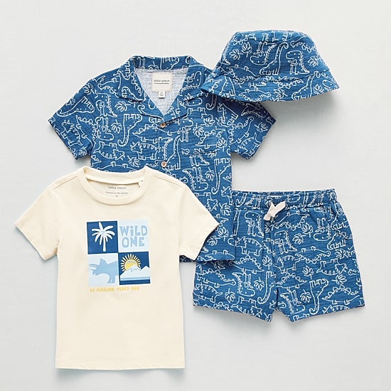 Little Stitch Toddler Boys 3-pc. Short Set